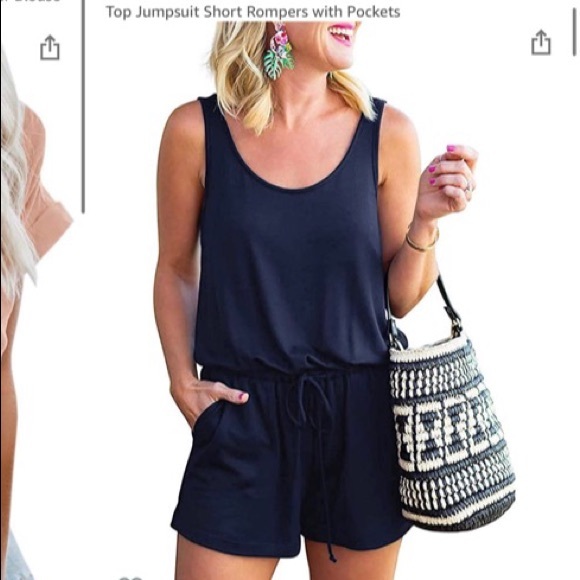 navy blue rompers